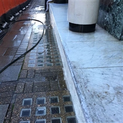 Pressure washing of marble effect frontage of RBS in Queen Street Ipswich